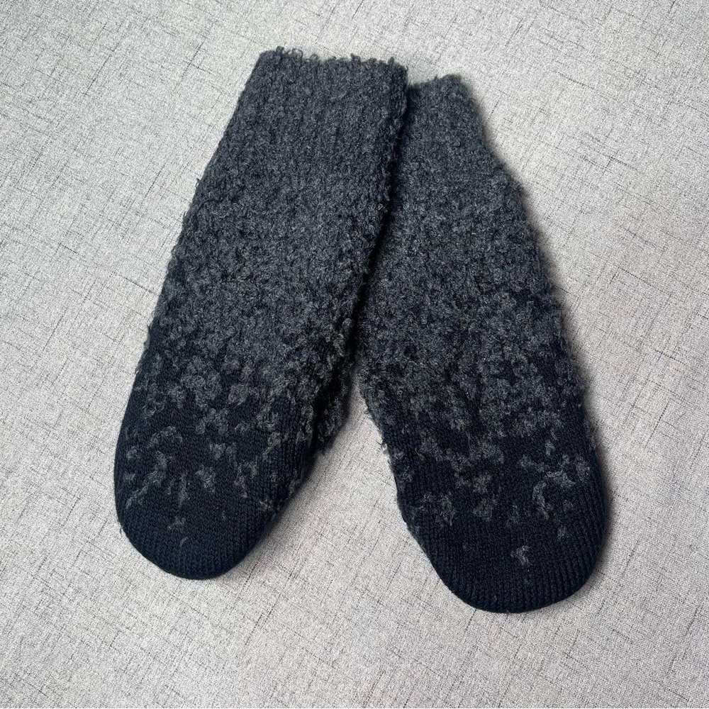 Lululemon Ombre Knit Textured Mittens Merino Wool Black Graphite Grey M L Nwt - Picture 5 of 11